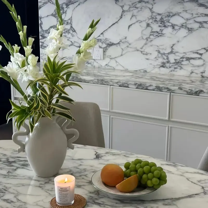 Laje de mármore de arabescato Carrara