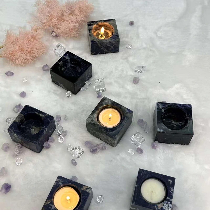 Velas de mármore azul Sodalite