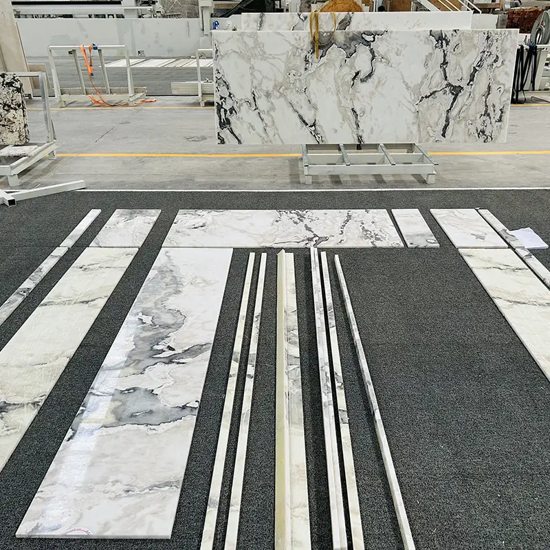Ladrilhos de mármore branco ostra